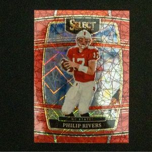 2022 PANIN SELECT DRAFT PICKS FOOTBALL PHILIP RIVERS RED LAZER PRIZM CARD NC ST